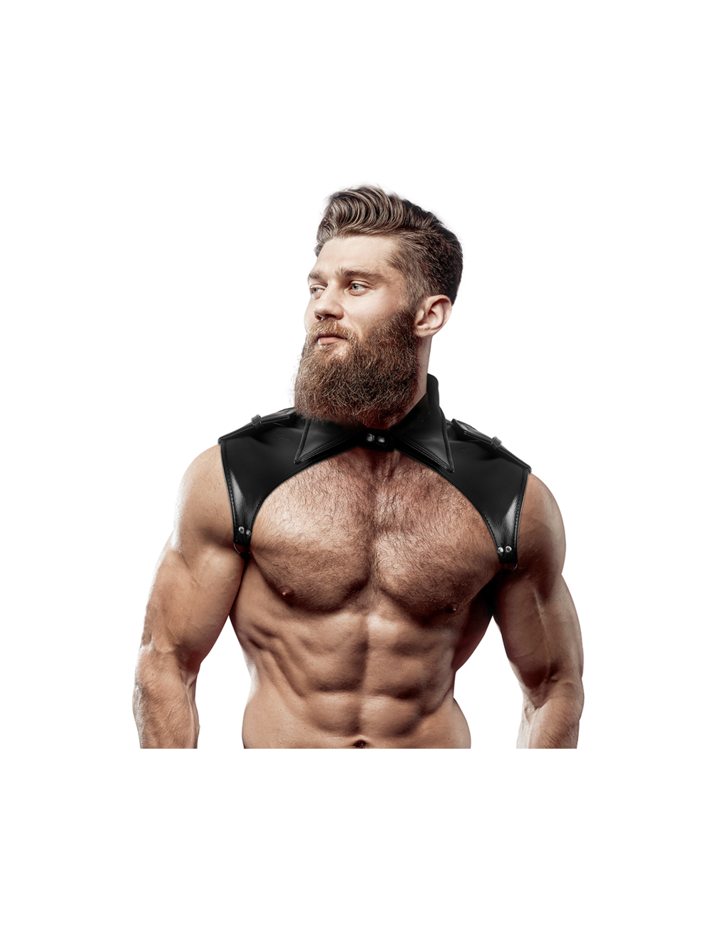 FETISH SUBMISSIVE ATTITUDE - ARNÉS BRIGADE AJUSTABLE ECOPIEL CUELLO HOMBRE FETISH SUBMISSIVE ATTITUDE - ARNÉS BRIGADE AJUSTABLE ECOPIEL CUELLO HOMBRE