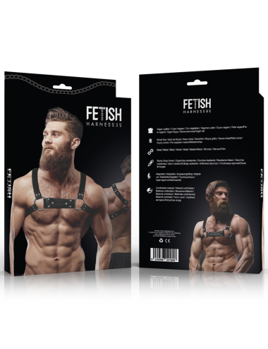 FETISH SUBMISSIVE ATTITUDE - ARNÉS BULLDOG ECOPIEL PECHO HOMBRE TALLA M/L