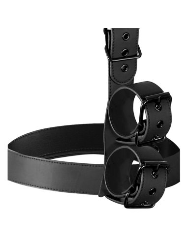 FETISH SUBMISSIVE BONDAGE - CONJUNTO DE SUJECIÓN PARA EL CUERPO DE CUELLO Y MUÑEQUERAS