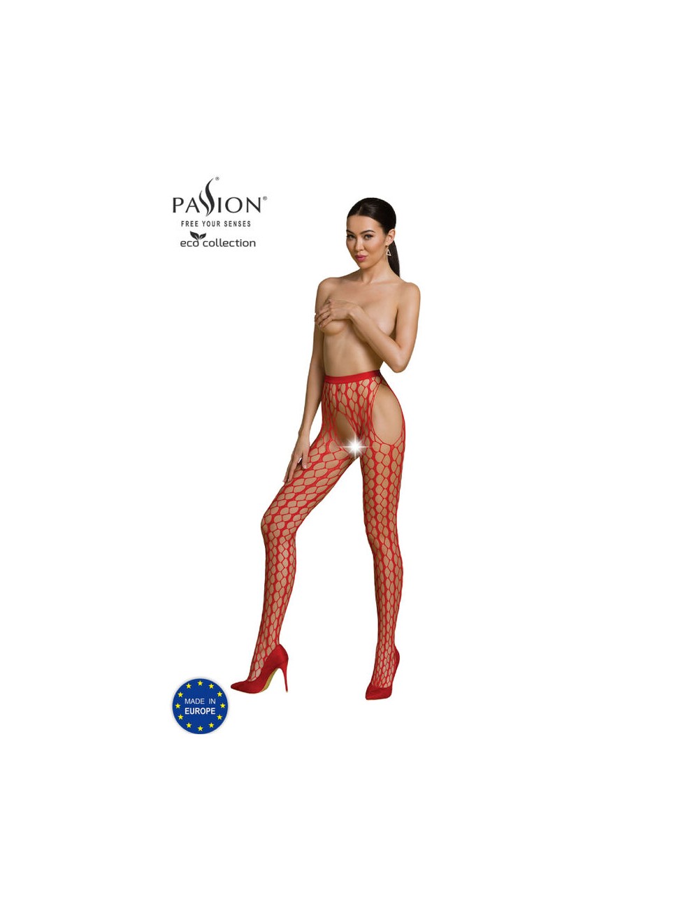 PASSION - ECO COLLECTION BODYSTOCKING ECO S007 ROJO PASSION - ECO COLLECTION BODYSTOCKING ECO S007 ROJO