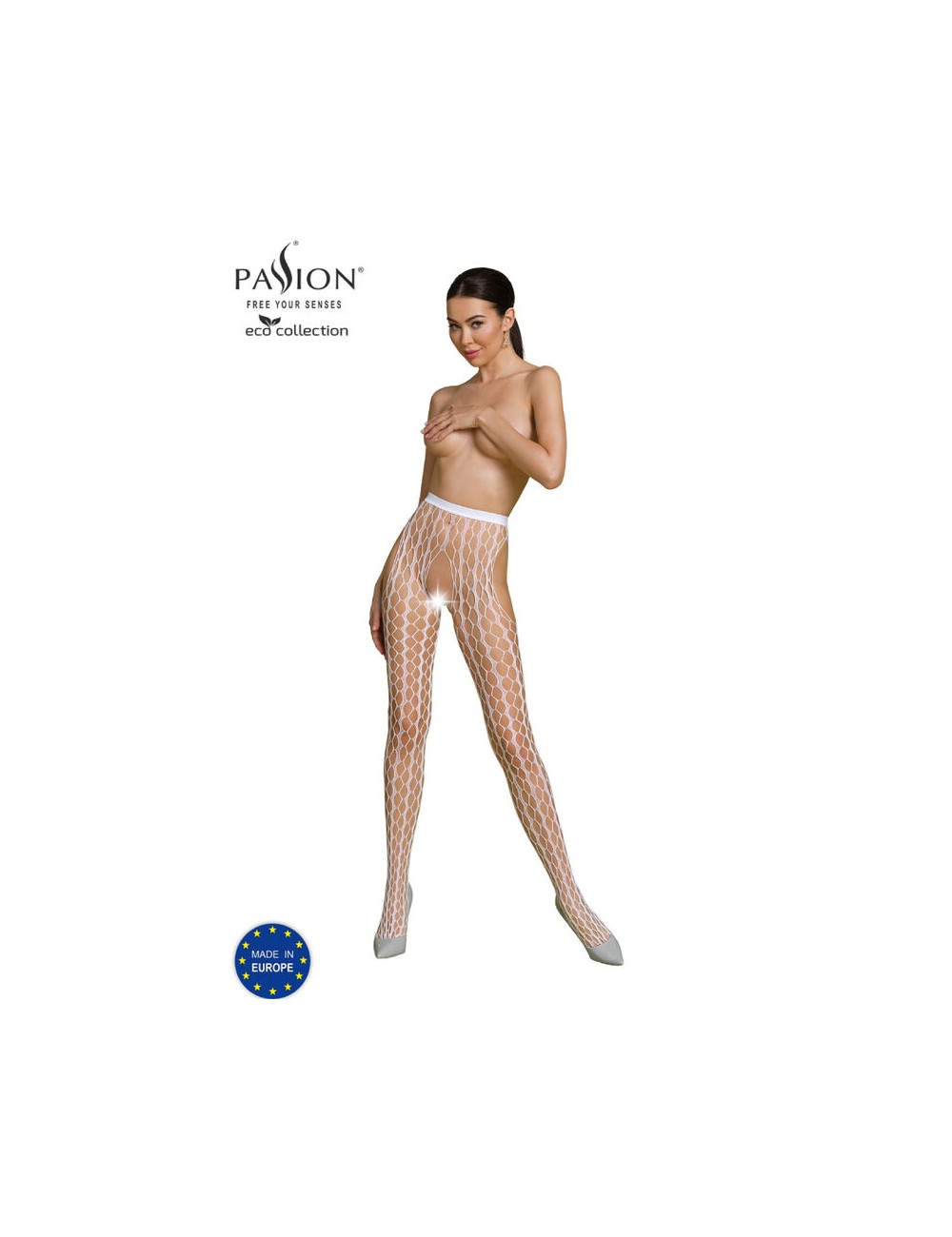 PASSION - ECO COLLECTION BODYSTOCKING ECO S007 BLANCO