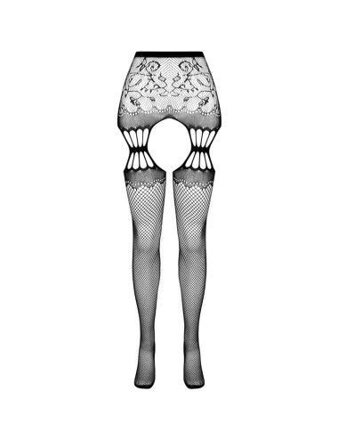 PASSION - S027 MEDIAS CON LIGUERO NEGRO TALLA UNICA