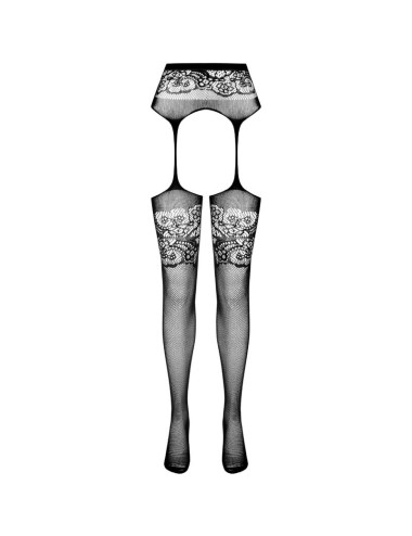 PASSION - S029 MEDIAS CON LIGUERO NEGRO TALLA UNICA