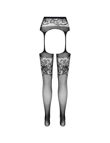 PASSION - S029 MEDIAS CON LIGUERO NEGRO TALLA UNICA