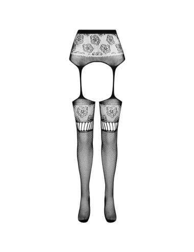 PASSION - S030 MEDIAS CON LIGUERO NEGRO TALLA UNICA