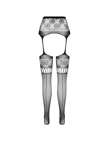 PASSION - S030 MEDIAS CON LIGUERO NEGRO TALLA UNICA