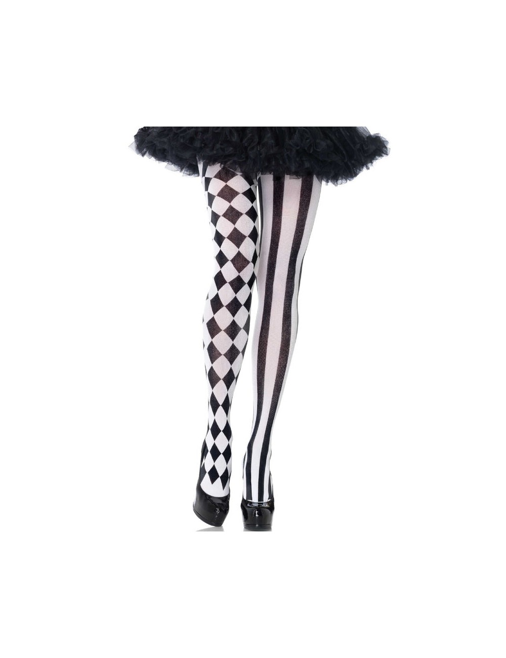 LEG AVENUE - MEDIAS ARLEQUIN NEGRO/BLANCO LEG AVENUE - MEDIAS ARLEQUIN NEGRO/BLANCO