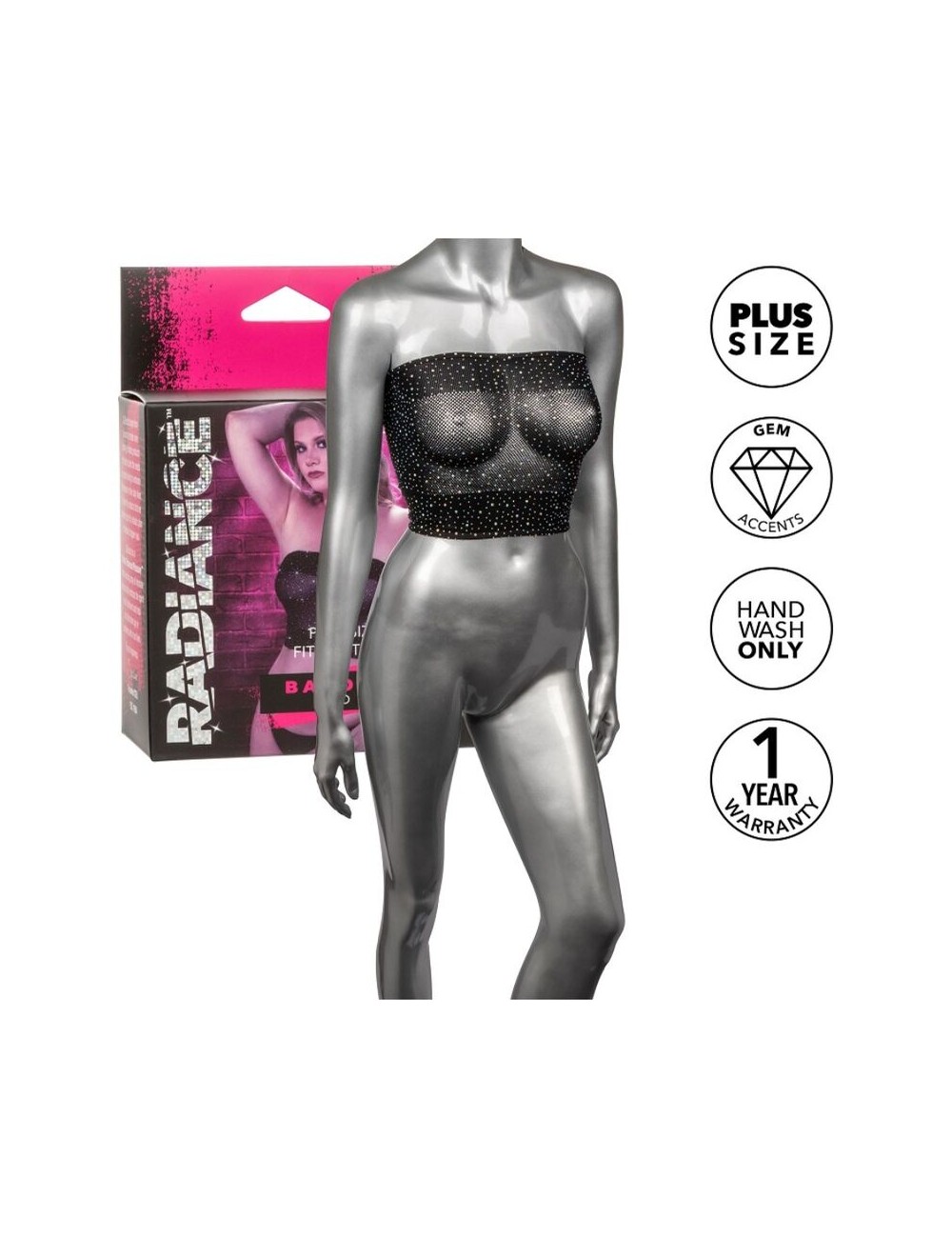 RADIANCE - TOP BANDEAU PEDRERÍA TALLA GRANDE