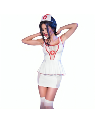 CHILIROSE - CR 4160 DISFRAZ ENFERMERA TOP & FALDA S/M