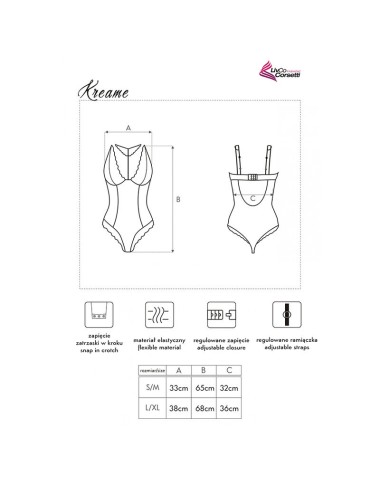 LIVCO CORSETTI FASHION - KREAME LC 90546 BODY BLACK S/M