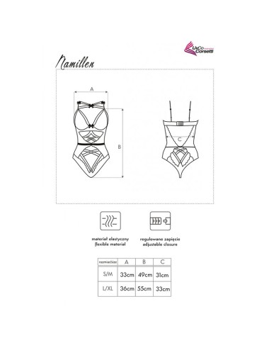 LIVCO CORSETTI FASHION - NAMILLEN LC 90528 BODY BLACK S/M