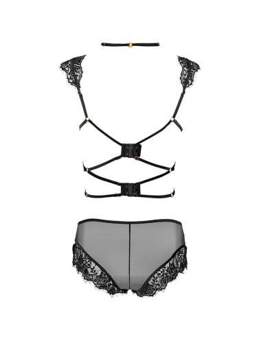 LIVCO CORSETTI FASHION - PALMENOM LC 90614 SUJETADOR + PANTY NEGRO S/M