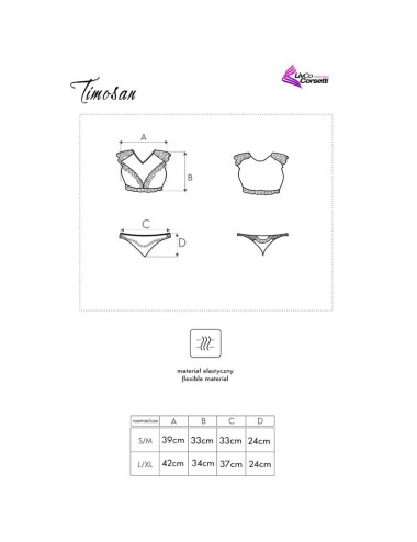 LIVCO CORSETTI FASHION - TIMOSAN LC 90631 SUJETADOR + PANTY NEGRO S/M