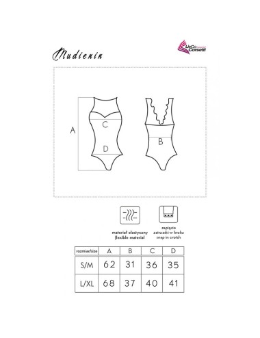 LIVCO CORSETTI FASHION - MUDIENIN LC 90654 BODY NEGRO L/XL