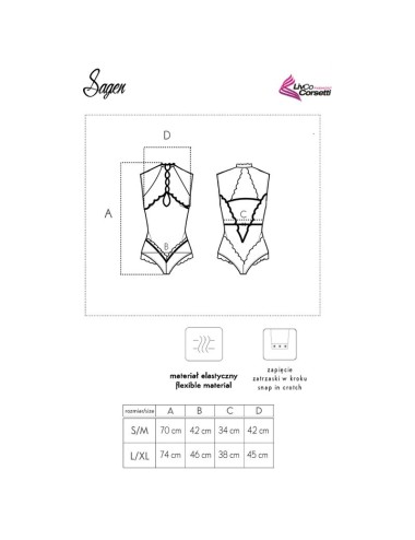 LIVCO CORSETTI FASHION - SAGEN LC 90694 BODY NEGRO L/XL