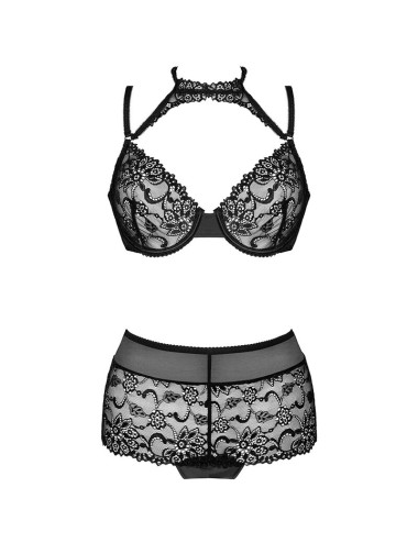 LIVCO CORSETTI FASHION - LINERA FOR THE SENSES COLLECTION SUJETADOR + PANTY NEGRO S/M