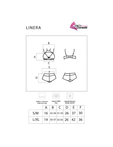 LIVCO CORSETTI FASHION - LINERA FOR THE SENSES COLLECTION SUJETADOR + PANTY NEGRO L/XL