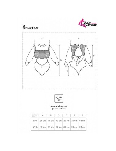 LIVCO CORSETTI FASHION - DRIMINA LC90690 BODY AZUL MARINO L/XL