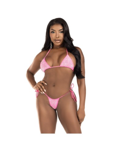 LEG AVENUE - BIKINI DIAMANTES FUCSIA