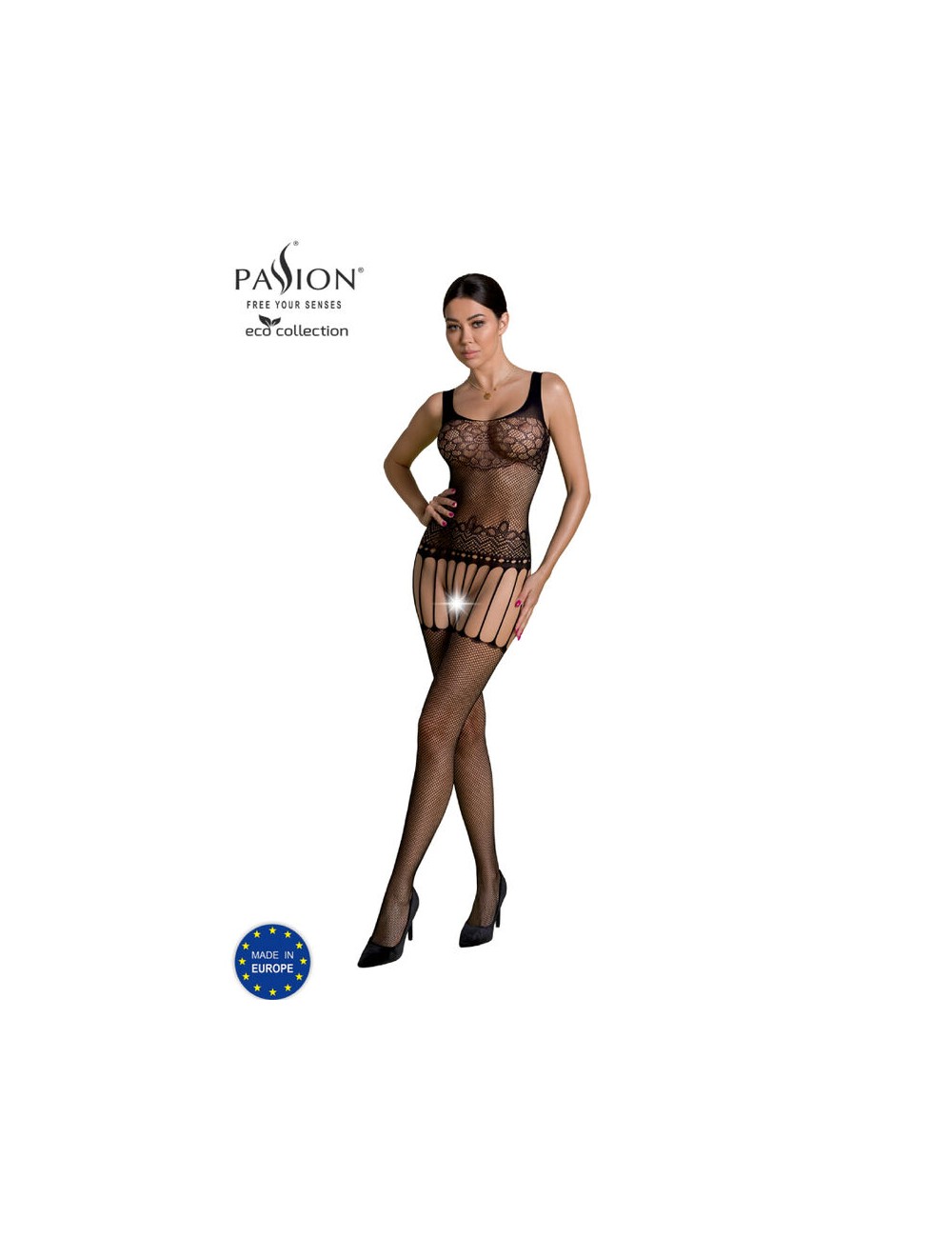 PASSION - ECO COLLECTION BODYSTOCKING ECO BS001 NEGRO PASSION - ECO COLLECTION BODYSTOCKING ECO BS001 NEGRO