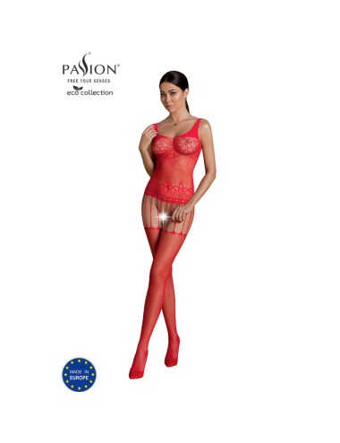 PASSION - ECO COLLECTION BODYSTOCKING ECO BS001 ROJO