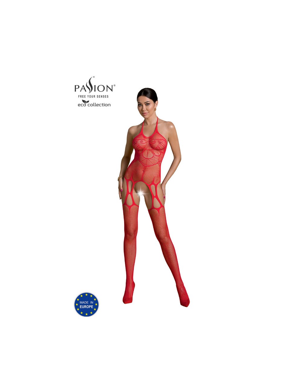 PASSION - ECO COLLECTION BODYSTOCKING ECO BS002 ROJO PASSION - ECO COLLECTION BODYSTOCKING ECO BS002 ROJO