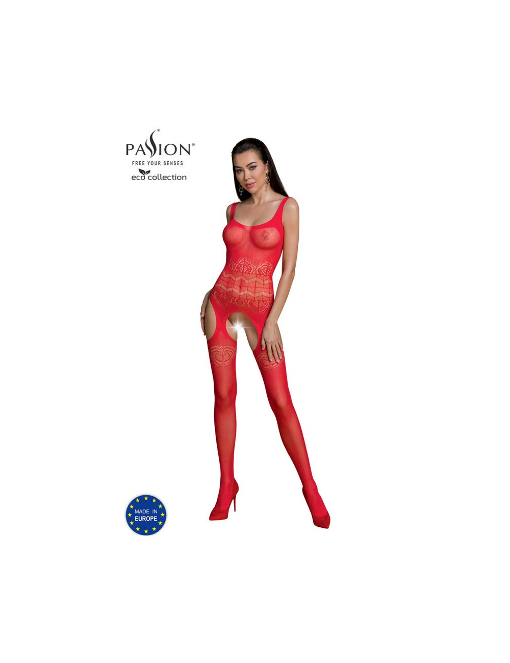 PASSION - ECO COLLECTION BODYSTOCKING ECO BS005 ROJO PASSION - ECO COLLECTION BODYSTOCKING ECO BS005 ROJO