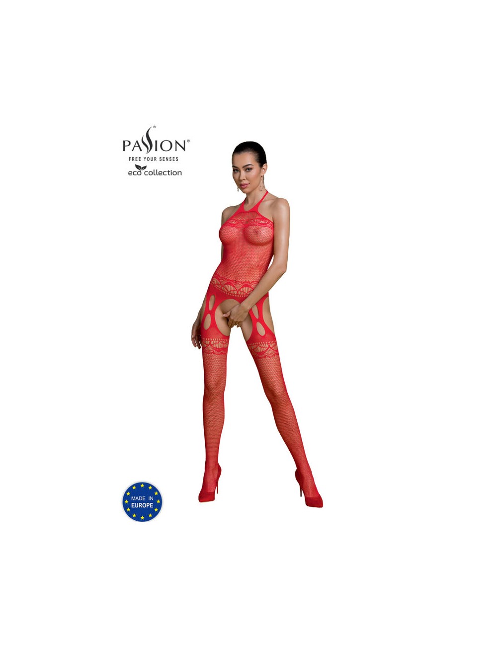 PASSION - ECO COLLECTION BODYSTOCKING ECO BS006 ROJO PASSION - ECO COLLECTION BODYSTOCKING ECO BS006 ROJO