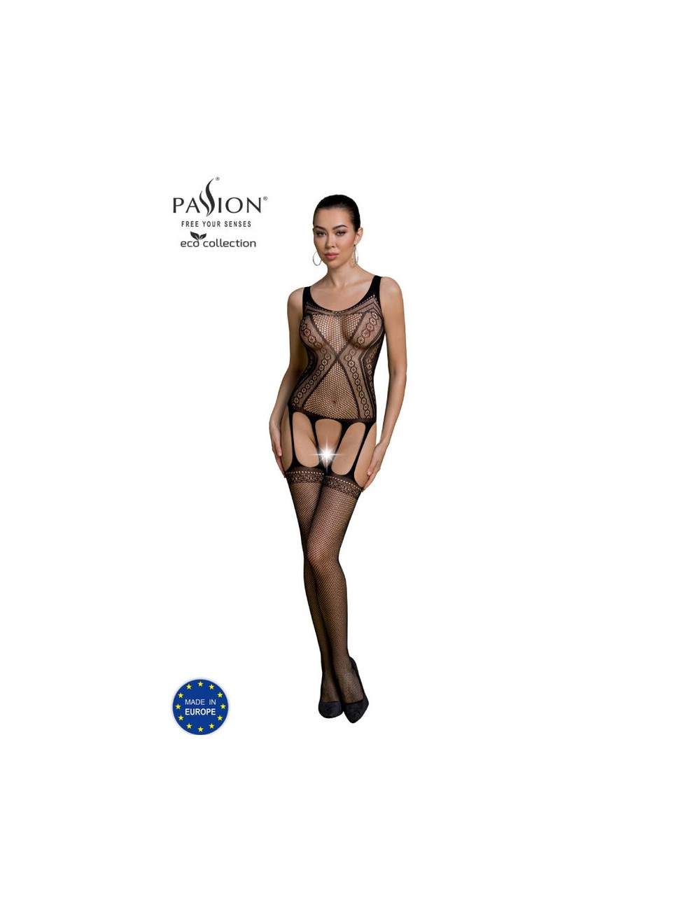 PASSION - ECO COLLECTION BODYSTOCKING ECO BS007 NEGRO PASSION - ECO COLLECTION BODYSTOCKING ECO BS007 NEGRO