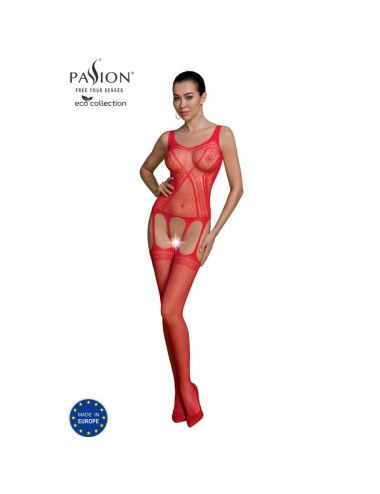 PASSION - ECO COLLECTION BODYSTOCKING ECO BS007 ROJO