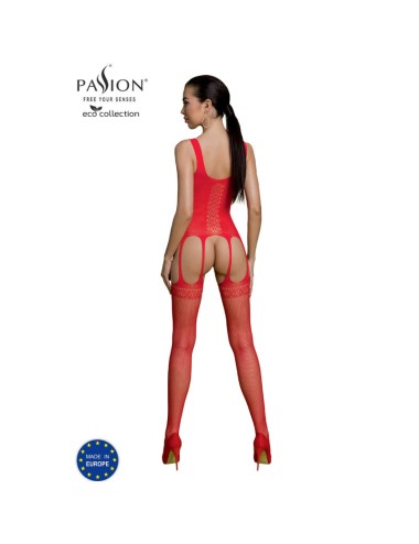 PASSION - ECO COLLECTION BODYSTOCKING ECO BS007 ROJO