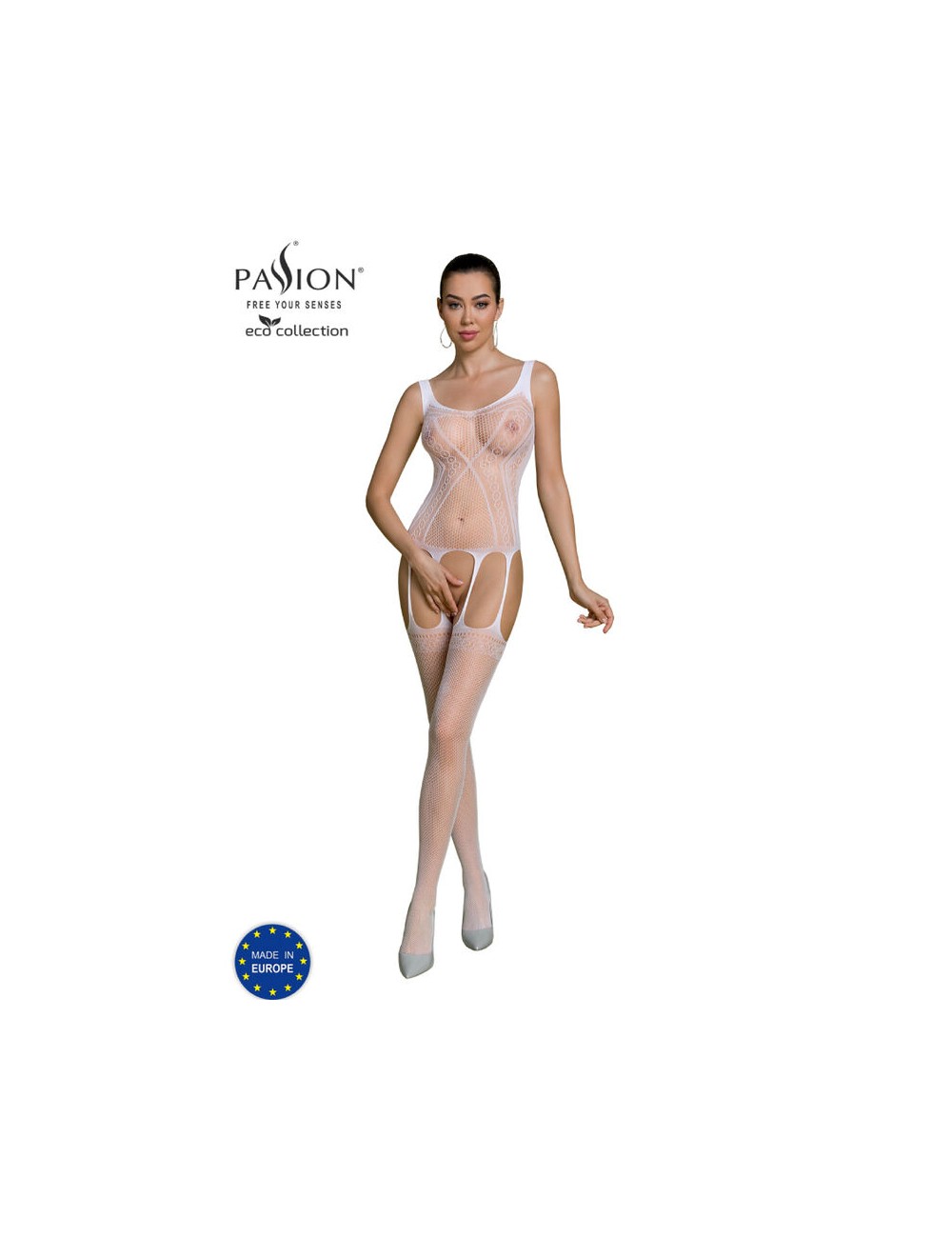 PASSION - ECO COLLECTION BODYSTOCKING ECO BS007 BLANCO PASSION - ECO COLLECTION BODYSTOCKING ECO BS007 BLANCO