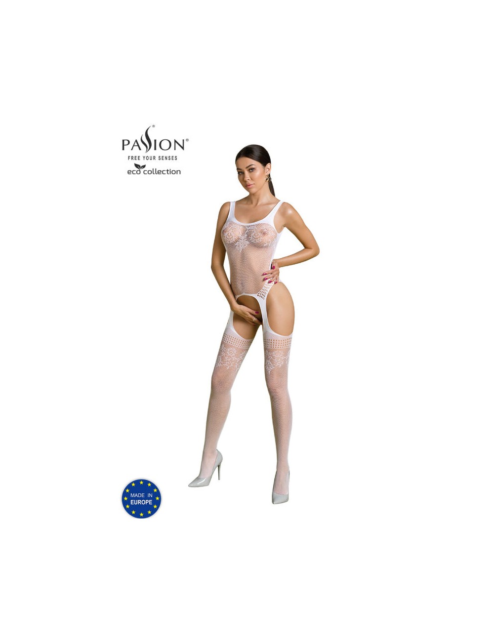 PASSION - ECO COLLECTION BODYSTOCKING ECO BS008 BLANCO PASSION - ECO COLLECTION BODYSTOCKING ECO BS008 BLANCO