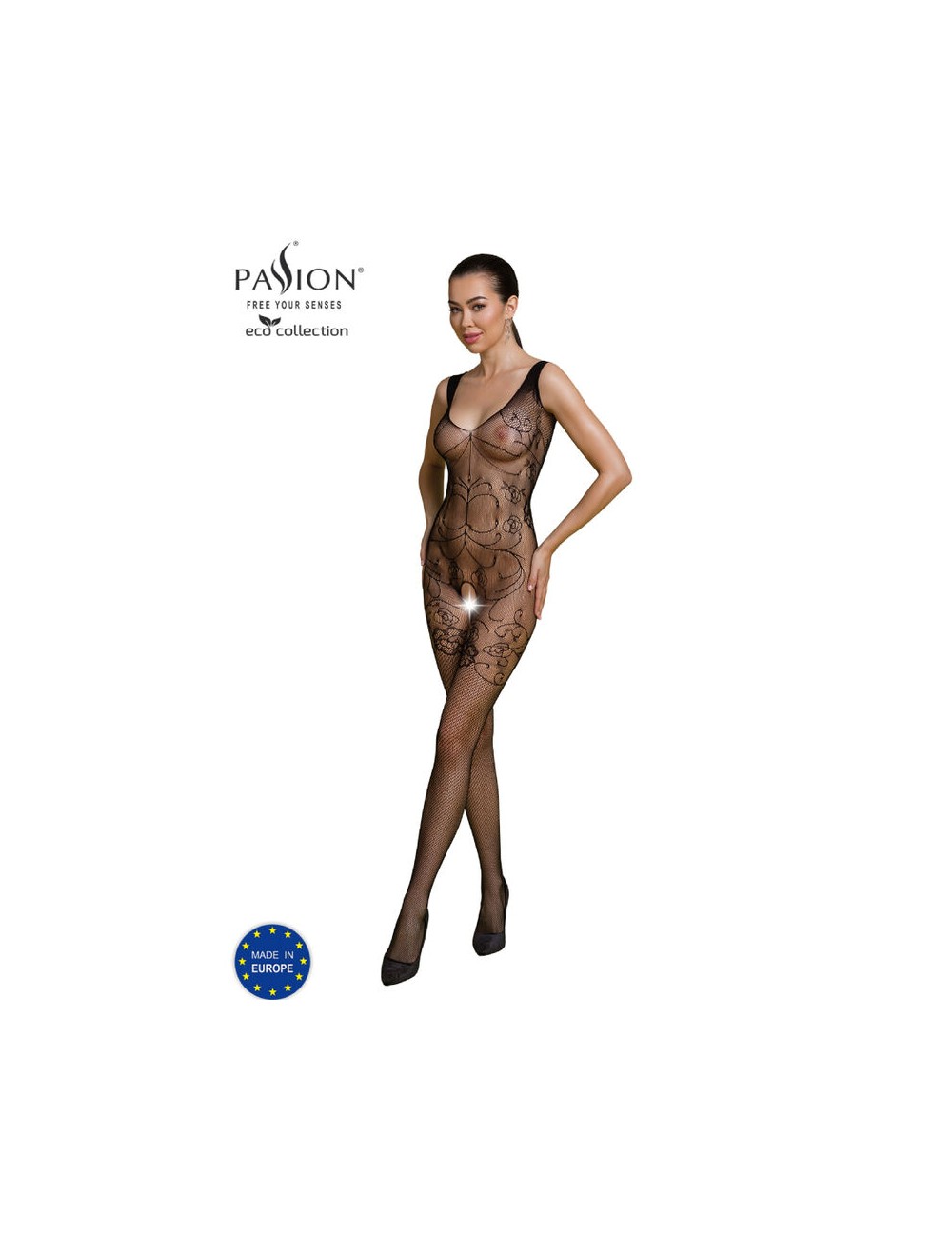 PASSION - ECO COLLECTION BODYSTOCKING ECO BS012 NEGRO PASSION - ECO COLLECTION BODYSTOCKING ECO BS012 NEGRO