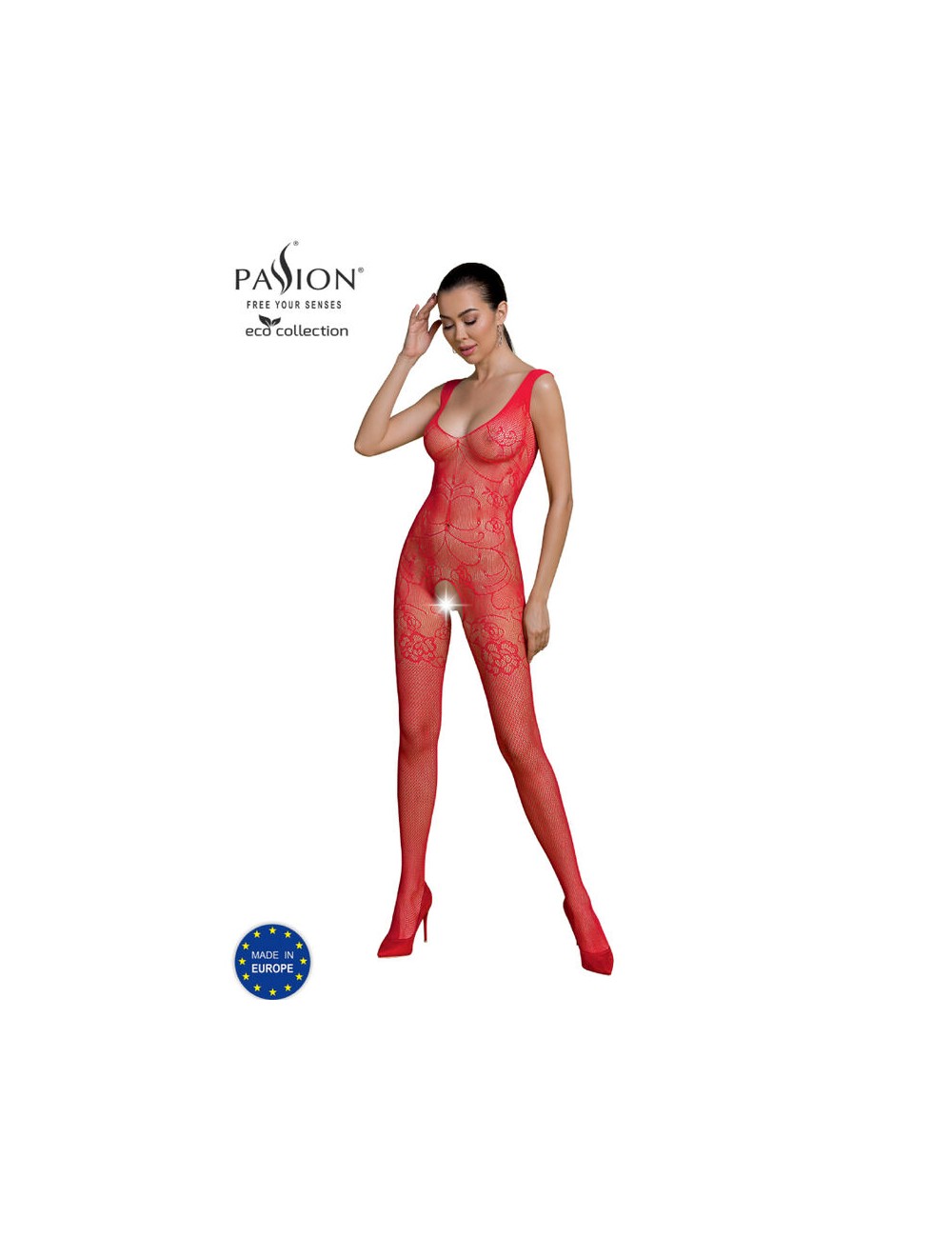 PASSION - ECO COLLECTION BODYSTOCKING ECO BS012 ROJO PASSION - ECO COLLECTION BODYSTOCKING ECO BS012 ROJO