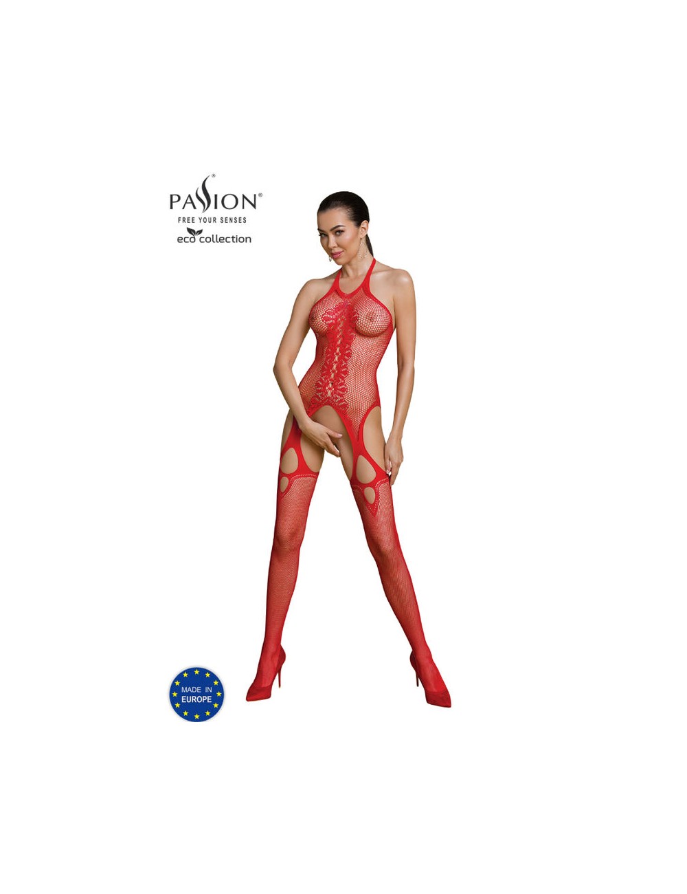 PASSION - ECO COLLECTION BODYSTOCKING ECO BS013 ROJO PASSION - ECO COLLECTION BODYSTOCKING ECO BS013 ROJO