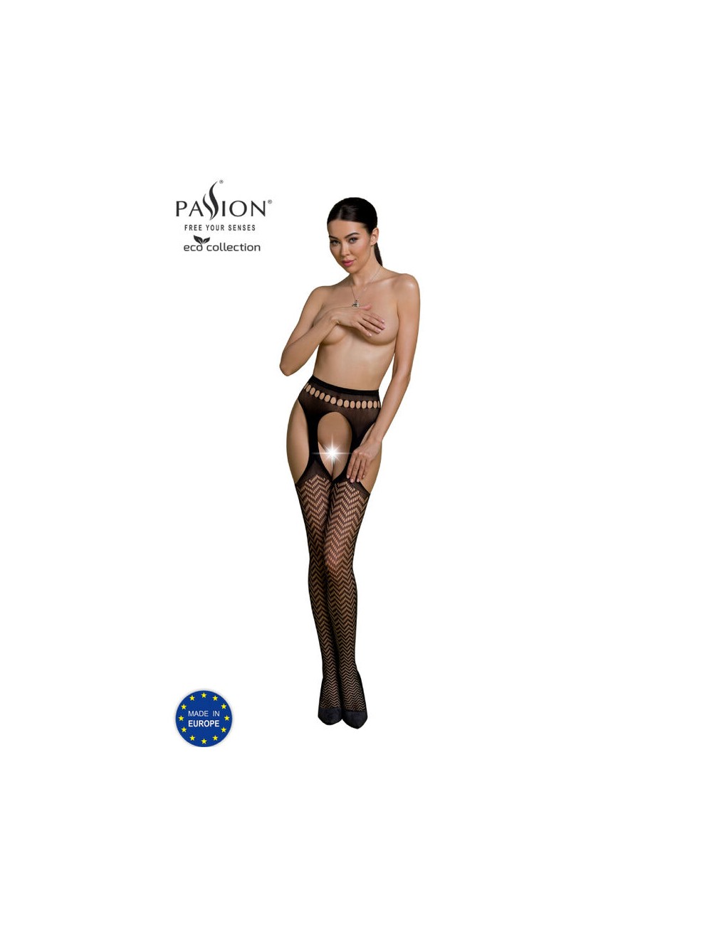 PASSION - ECO COLLECTION BODYSTOCKING ECO S002 NEGRO PASSION - ECO COLLECTION BODYSTOCKING ECO S002 NEGRO