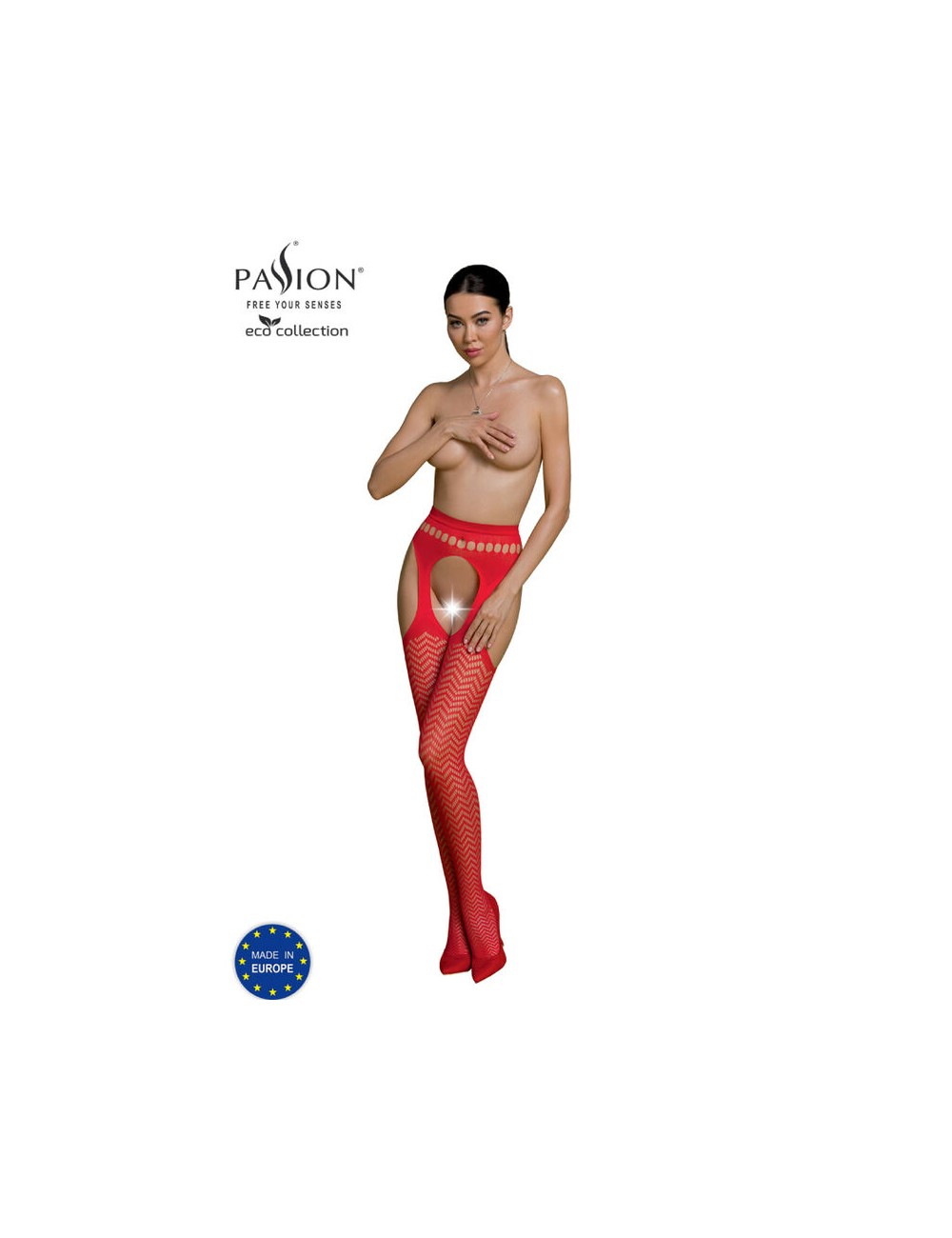 PASSION - ECO COLLECTION BODYSTOCKING ECO S002 ROJO PASSION - ECO COLLECTION BODYSTOCKING ECO S002 ROJO