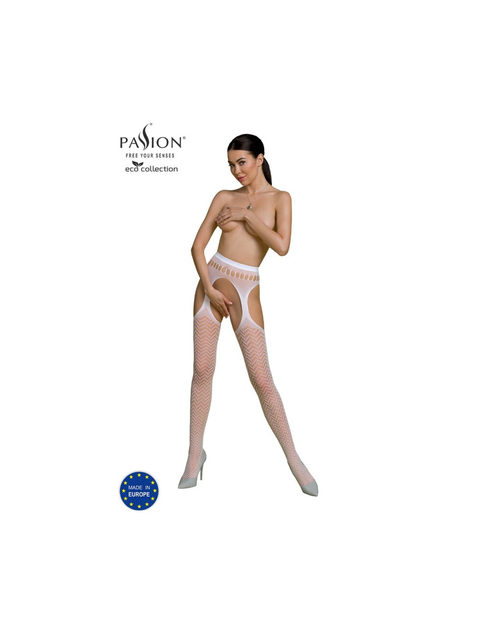 PASSION - ECO COLLECTION BODYSTOCKING ECO S002 BLANCO
