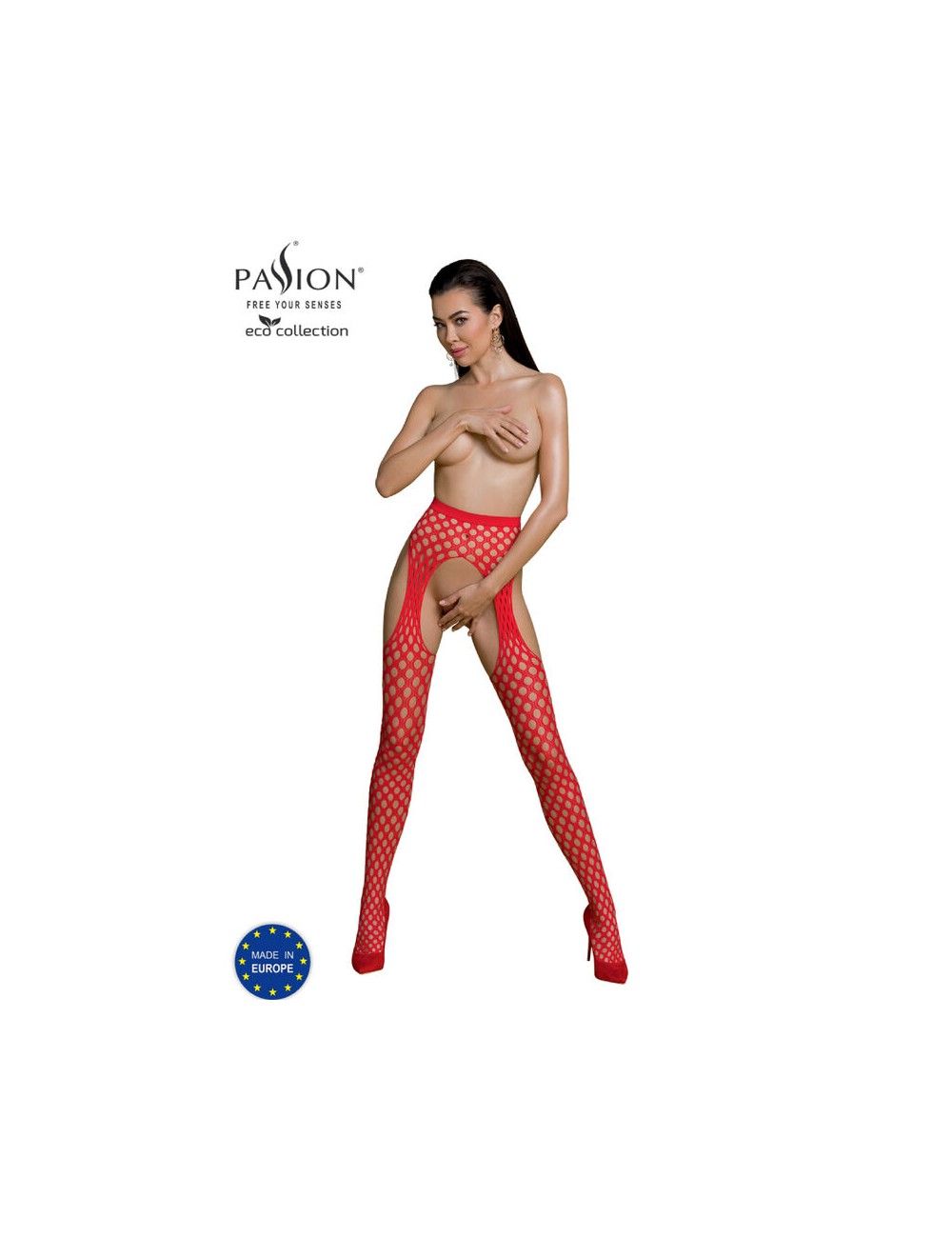 PASSION - ECO COLLECTION BODYSTOCKING ECO S003 ROJO