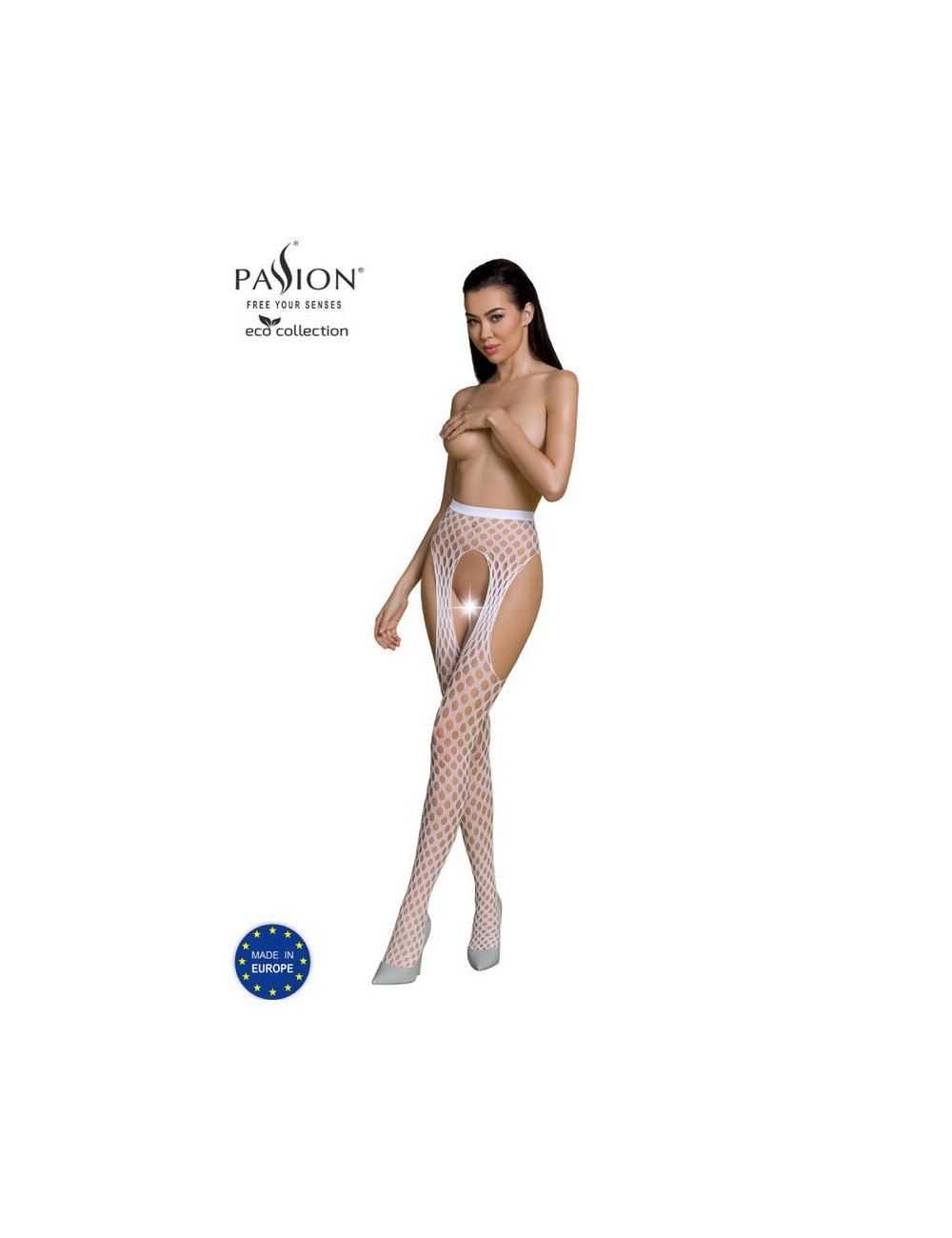 PASSION - ECO COLLECTION BODYSTOCKING ECO S003 BLANCO