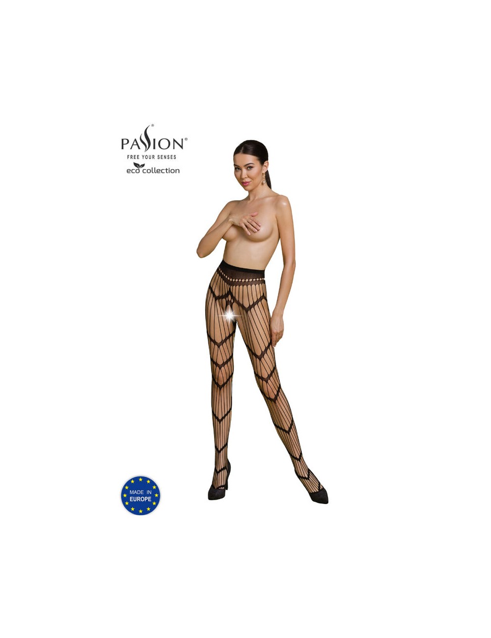 PASSION - ECO COLLECTION BODYSTOCKING ECO S006 NEGRO PASSION - ECO COLLECTION BODYSTOCKING ECO S006 NEGRO