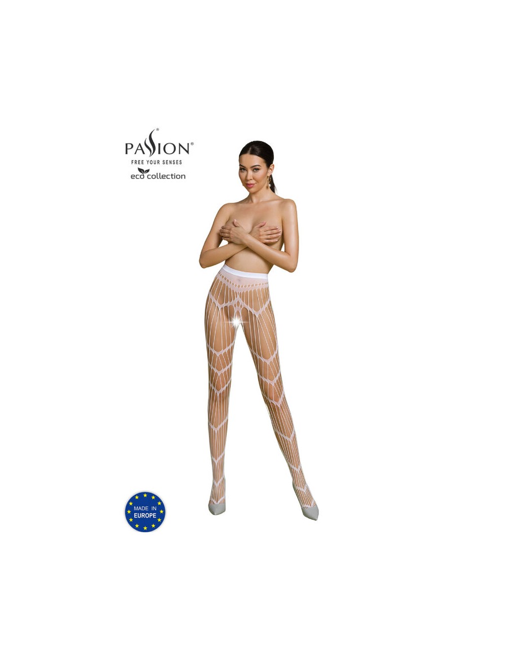 PASSION - ECO COLLECTION BODYSTOCKING ECO S006 BLANCO