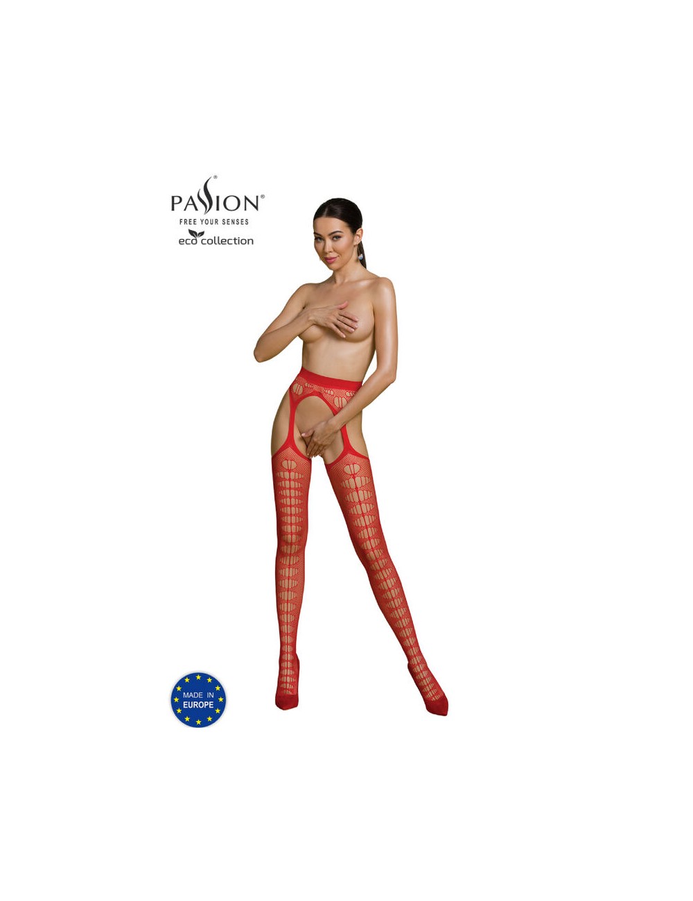 PASSION - ECO COLLECTION BODYSTOCKING ECO S008 ROJO PASSION - ECO COLLECTION BODYSTOCKING ECO S008 ROJO