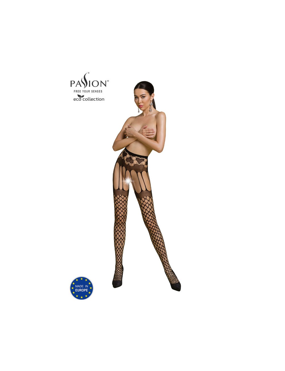 PASSION - ECO COLLECTION BODYSTOCKING ECO S009 NEGRO PASSION - ECO COLLECTION BODYSTOCKING ECO S009 NEGRO