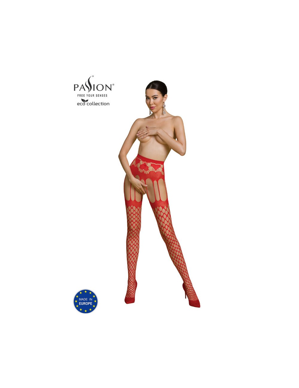 PASSION - ECO COLLECTION BODYSTOCKING ECO S009 ROJO PASSION - ECO COLLECTION BODYSTOCKING ECO S009 ROJO