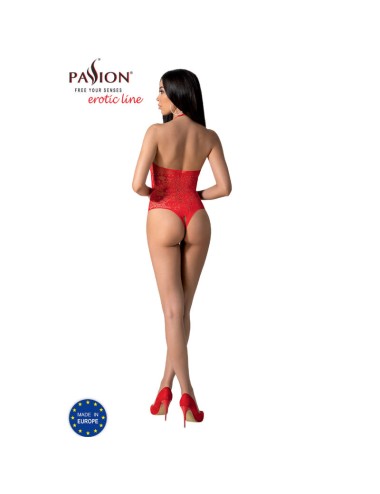 PASSION - BS094 BODYSTOCKING ROJO TALLA UNICA