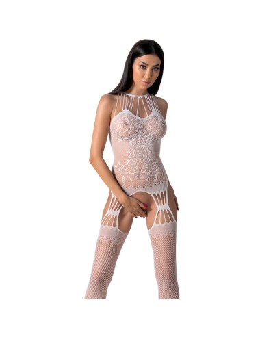 PASSION - BS095 BODYSTOCKING BLANCO TALLA UNICA