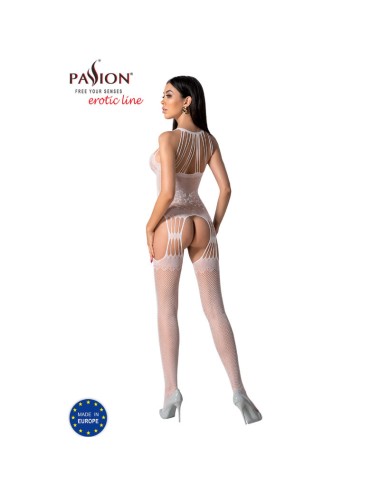 PASSION - BS095 BODYSTOCKING BLANCO TALLA UNICA