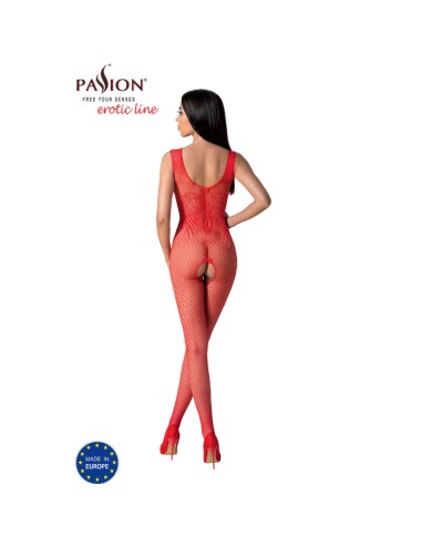 PASSION - BS098 BODYSTOCKING ROJO TALLA UNICA